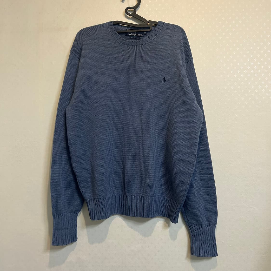폴로 랄프로렌 오버핏 라운드넥 코튼 니트 네이비 블루 95 M 상품이미지4