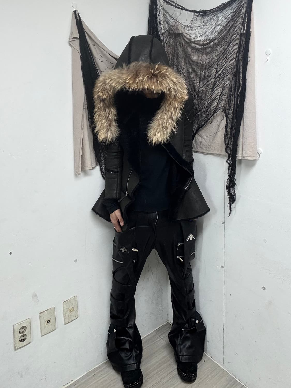 [2000s Rare Egoist] Raccoon Fur Over-Hoo 상품이미지5