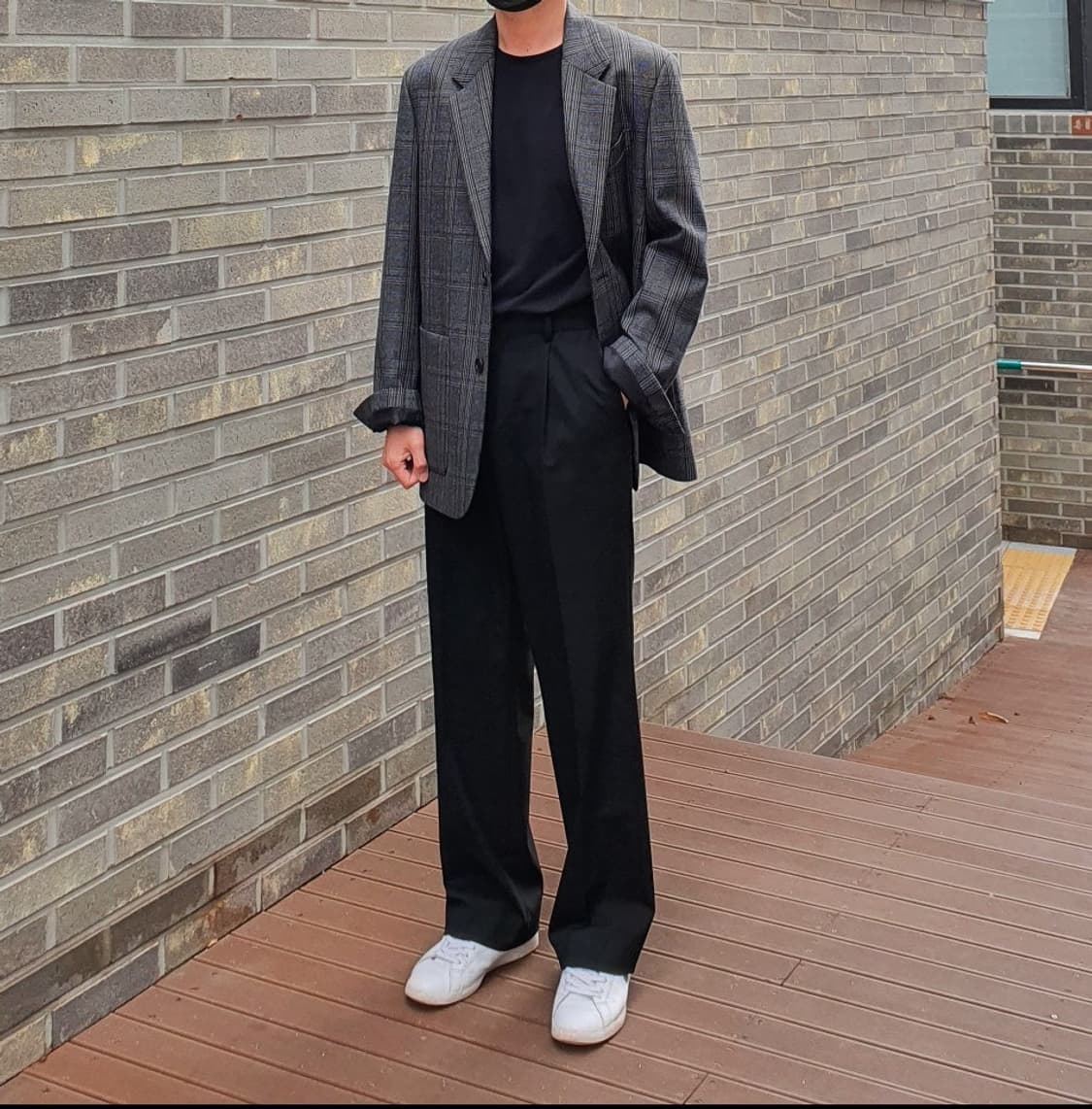 솔리드옴므 20 FW 체크 울 셋업(블레이저, 슬랙스) 상품이미지3