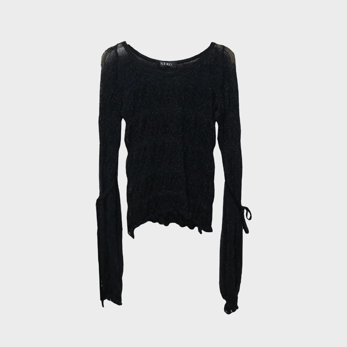 NERO 글리터 발레코어 셔링 긴팔 니트 61724 상품이미지1