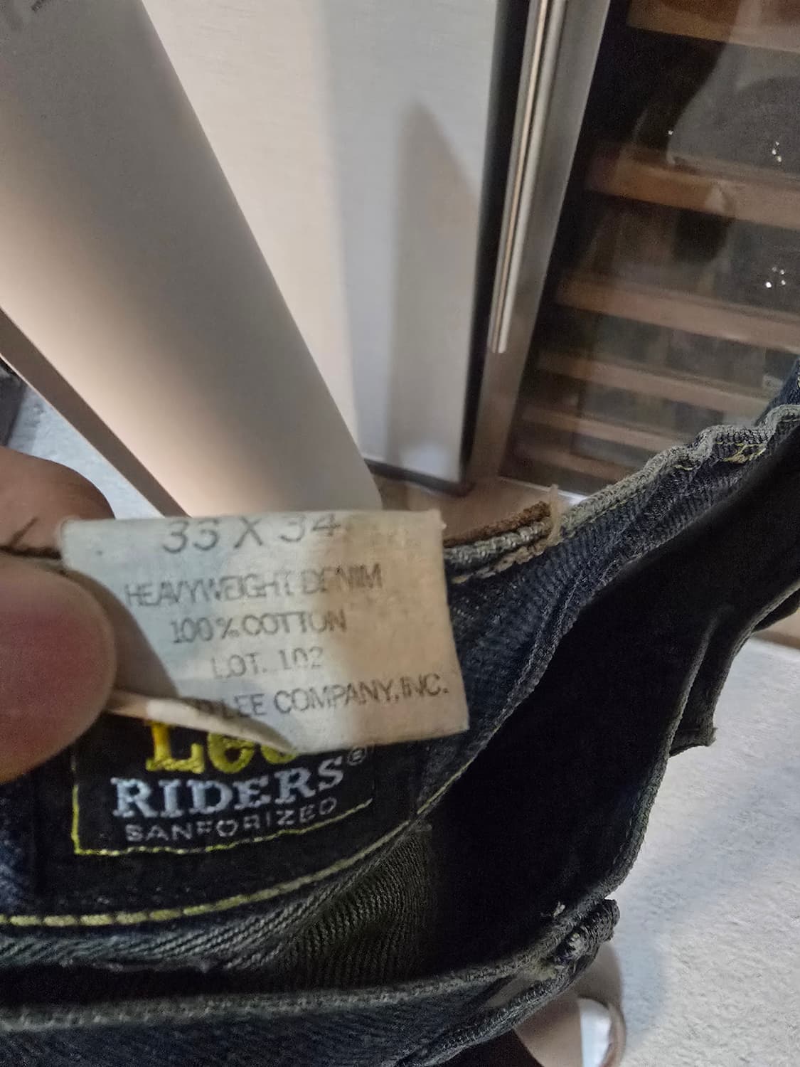 일본 리 Lee 세미부츠컷 데님진 33사이즈입니다. 상품이미지5