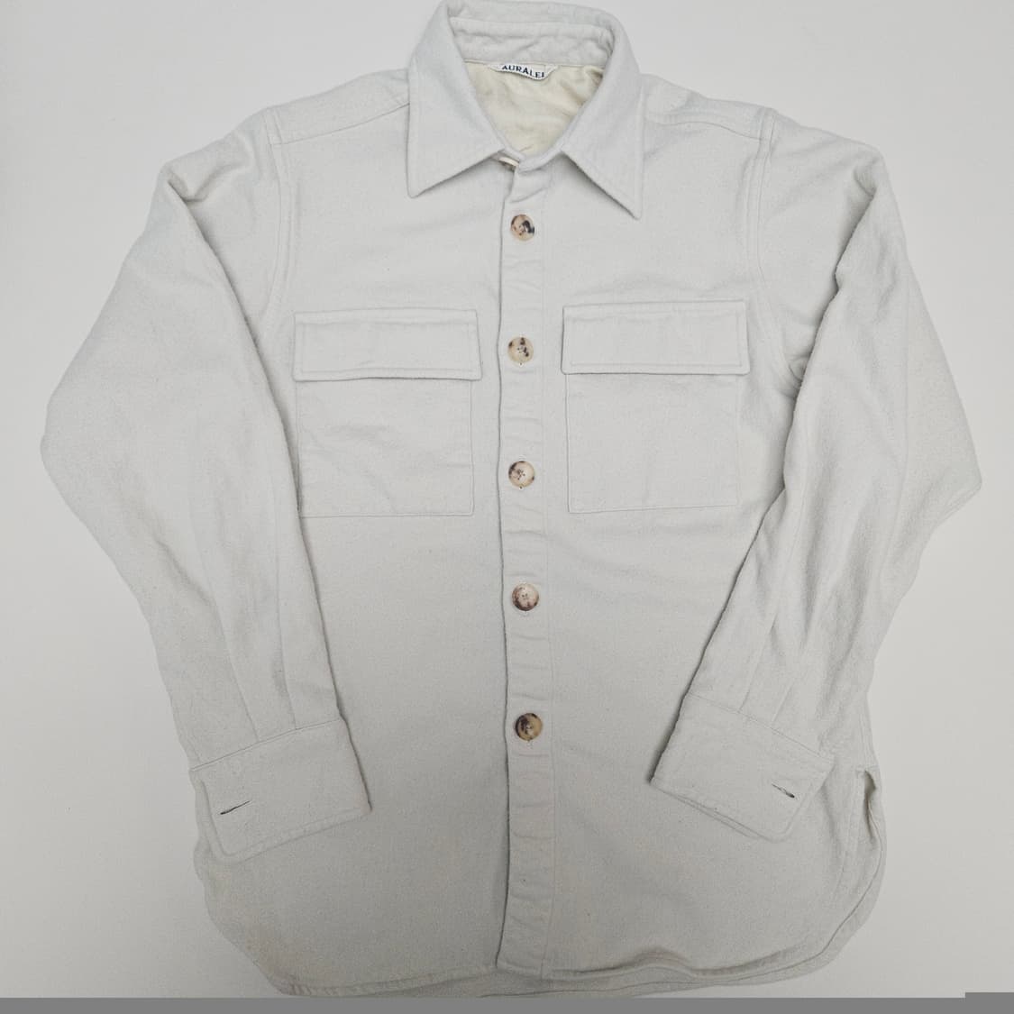 (무료배송) 오라리 슈퍼 소프트 울 플란넬 셔츠 / 아이보리 / 1사이즈 상품이미지1