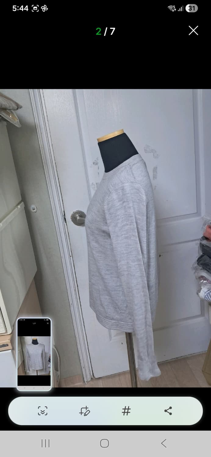 클럽모나코 그레이 봄 니트 55(얇은 울 소재) 상품이미지2