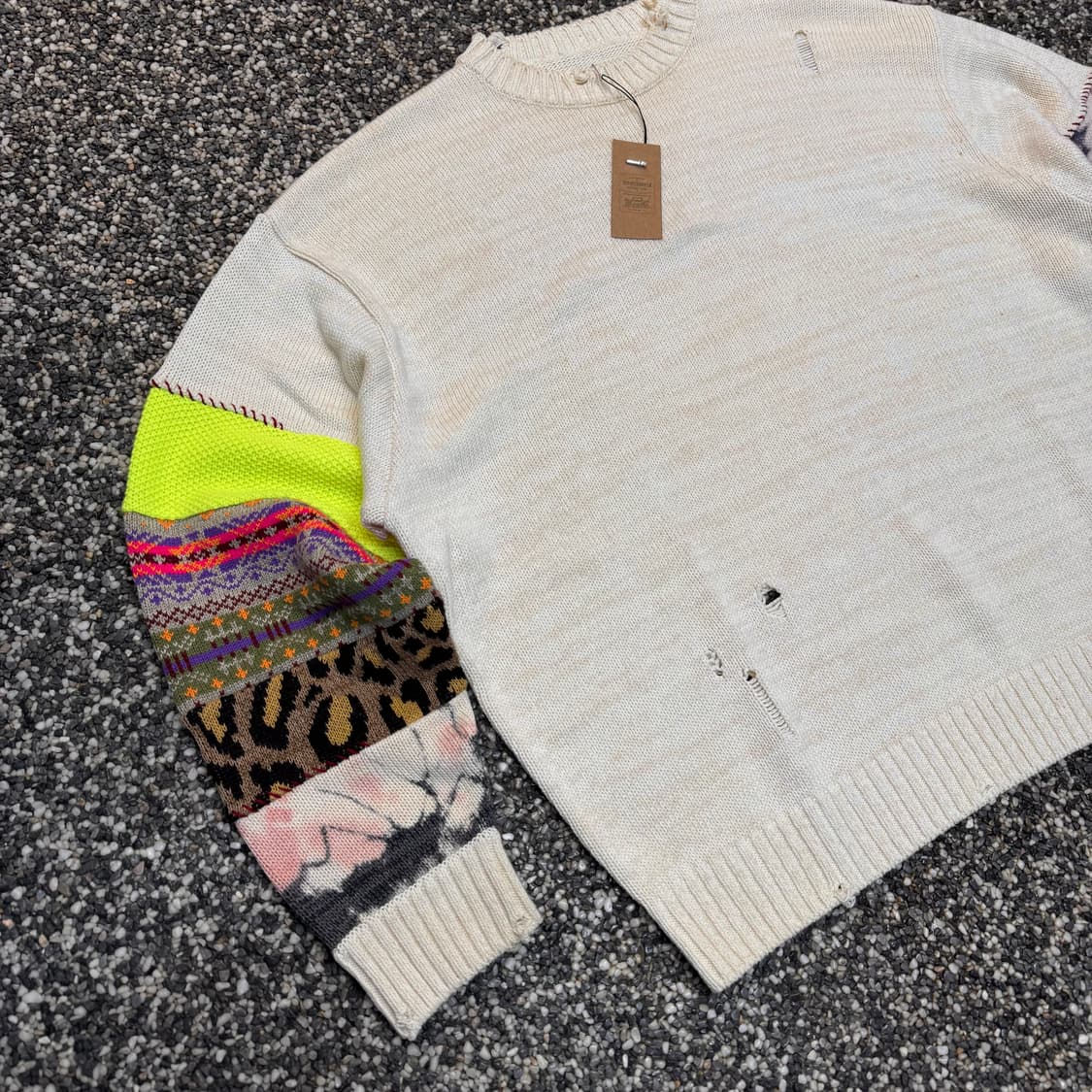 캐피탈 5G 히피 슬리브 코튼 니트 made in JAPAN (2XL)  상품이미지4