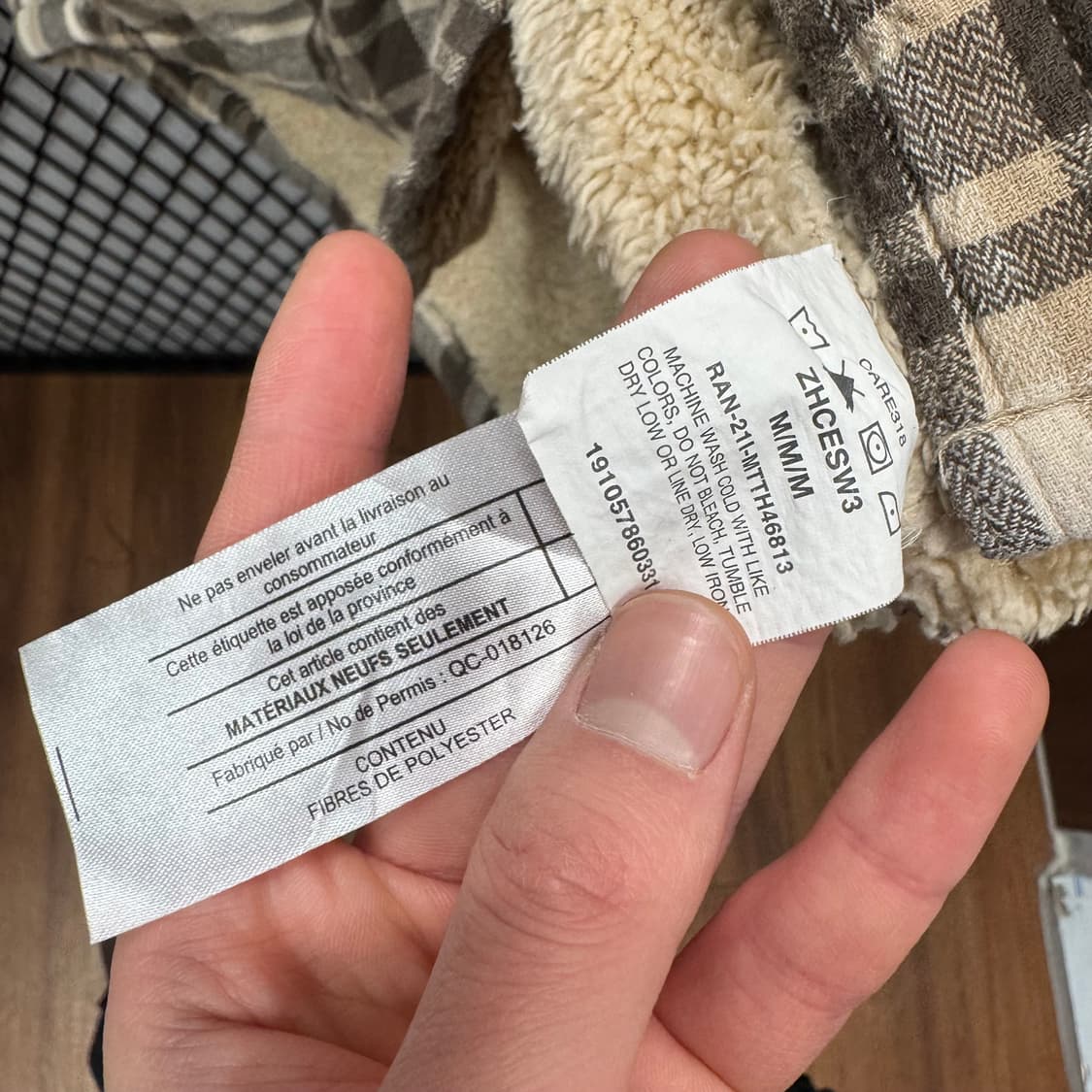 랭글러 어센틱 플란넬 셔츠 안감 쉐르파 플리스 디테일 베이지 상품이미지6