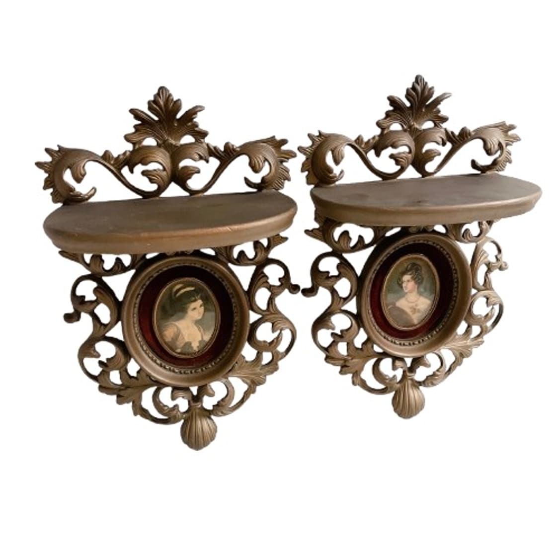 앤틱 까메오 벽걸이 선반 세트 2pcs 상품이미지4