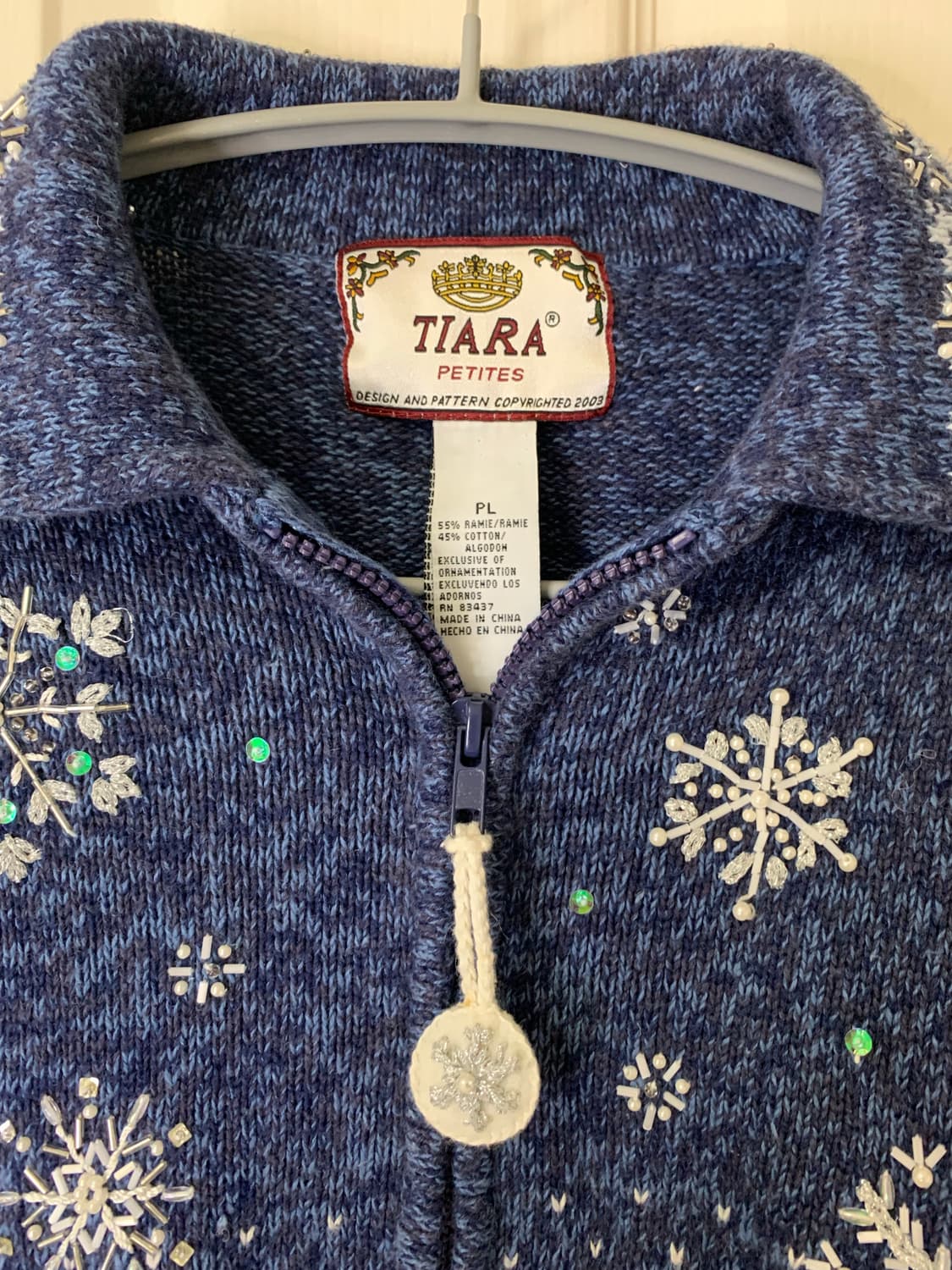 Tiara 티아라 크리스마스 눈꽃 가디건 상품이미지4