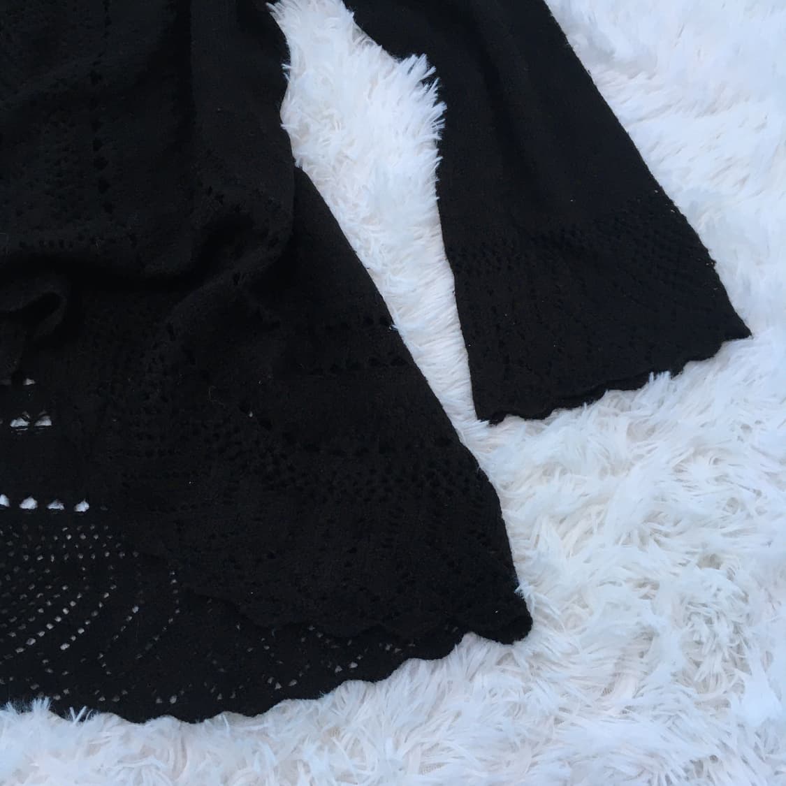 빈티지 레이스 블랙 니트 모리 772 y2k 스트릿 갸루 펑키 일본빈티 상품이미지7