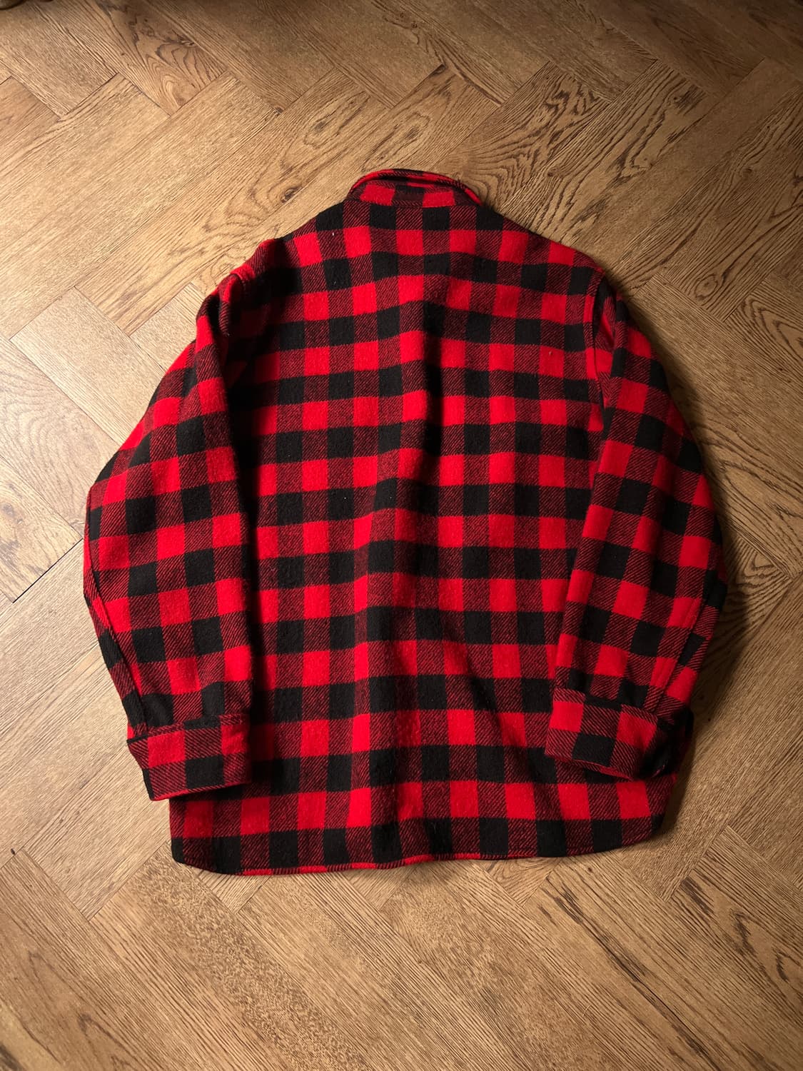 [L]60's 울리치 USA 버팔로 체크 울 셔츠 상품이미지6