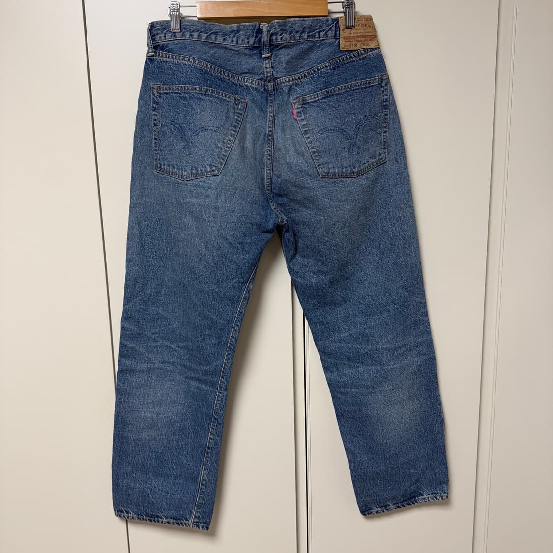 (새제품)웨어하우스 1101 2nd-hand 워싱 데님팬츠 36 상품이미지3