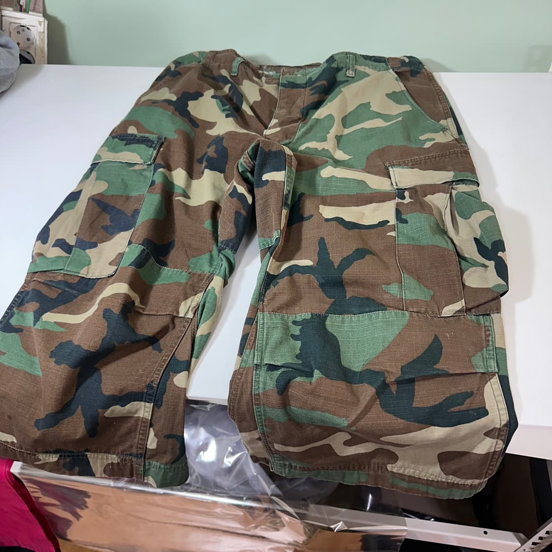 M-LONG 버튼플라이 레귤러핏 US ARMY 버뮤다팬츠 상품이미지4