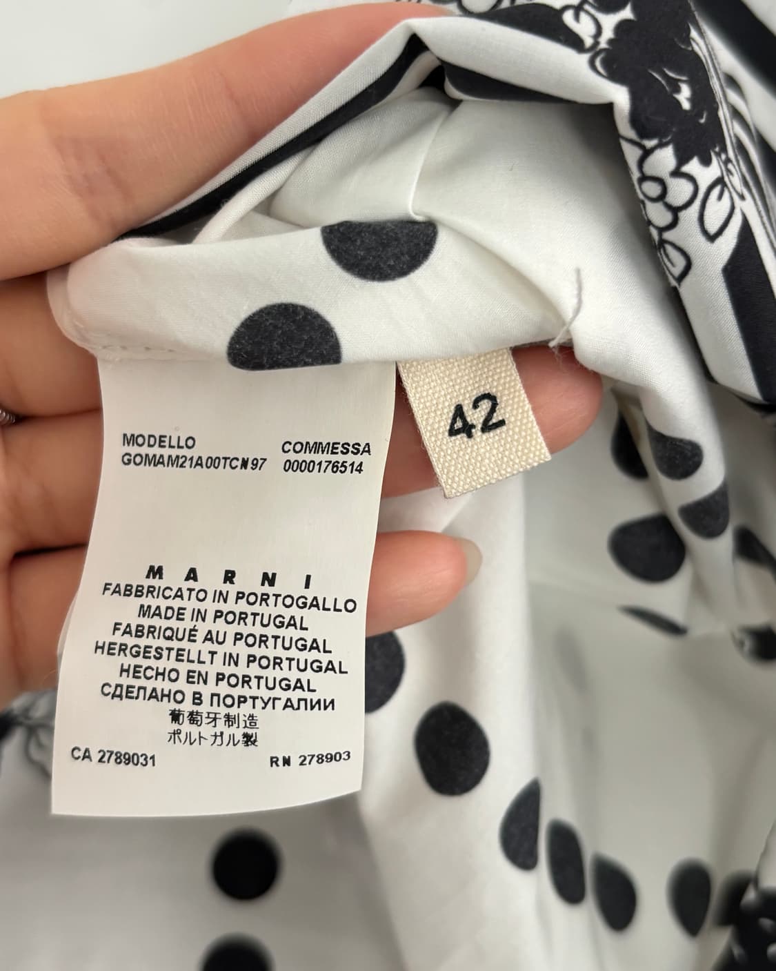 Marni 마르니 화이트 도트 패턴 스커트 상품이미지5