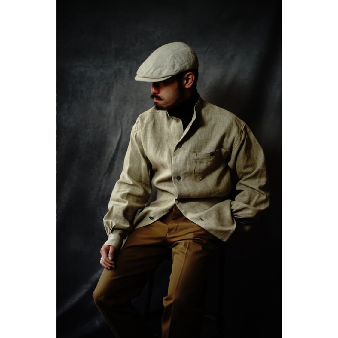 아나토미카 BOURGERON 린넨 셔츠 자켓 XL사이즈 상품이미지2