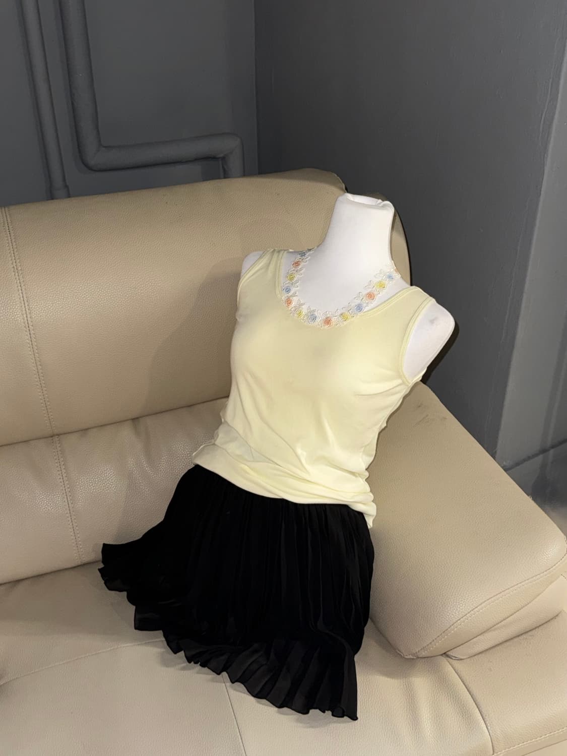 flower halter-neck sleeveless 상품이미지1