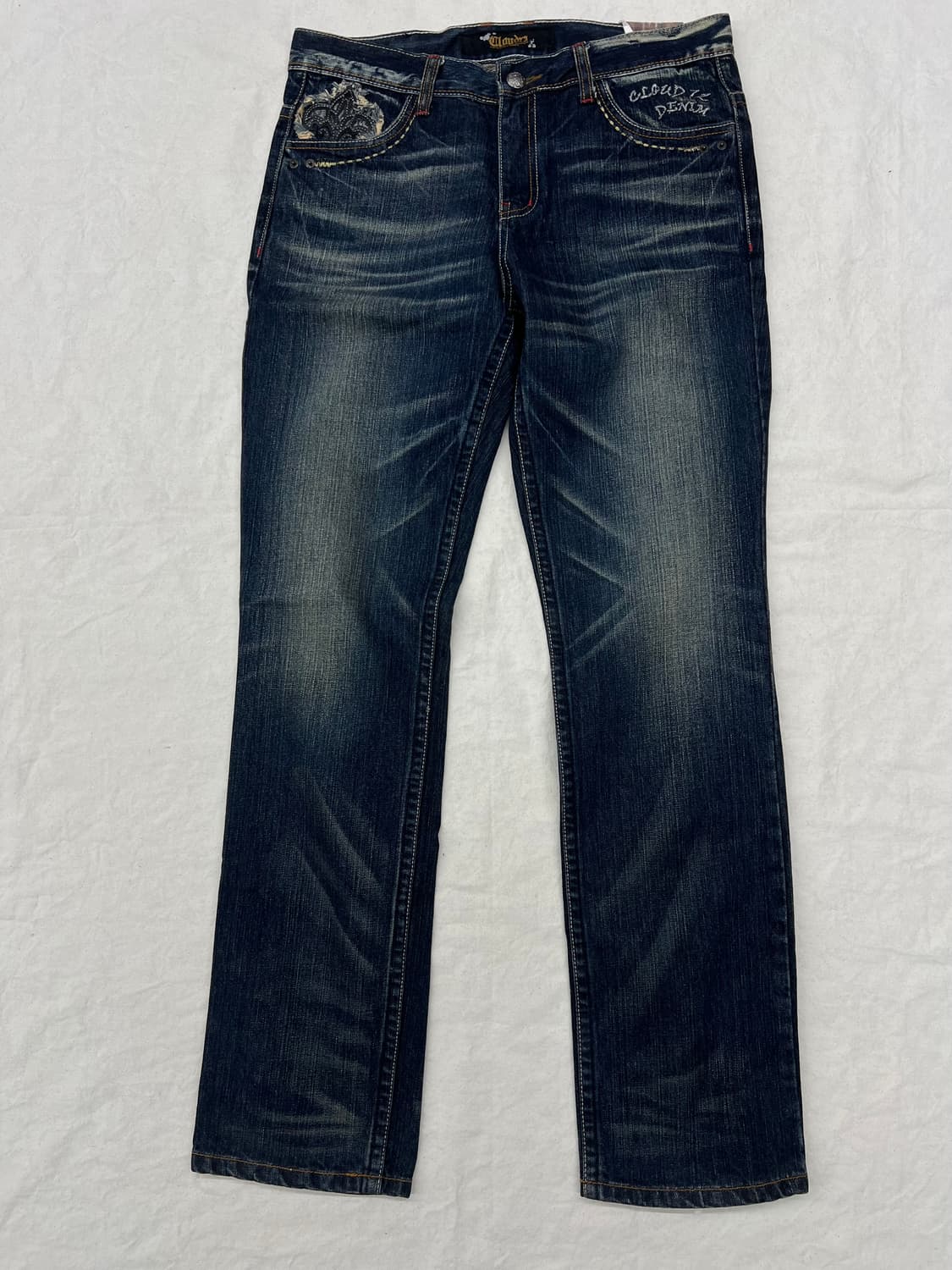 포켓 실버가죽자수  데님  상품이미지1