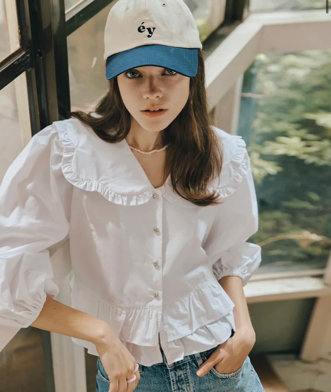 아이아이 eyeye 클라우드 퍼프 블라우스 상품이미지1