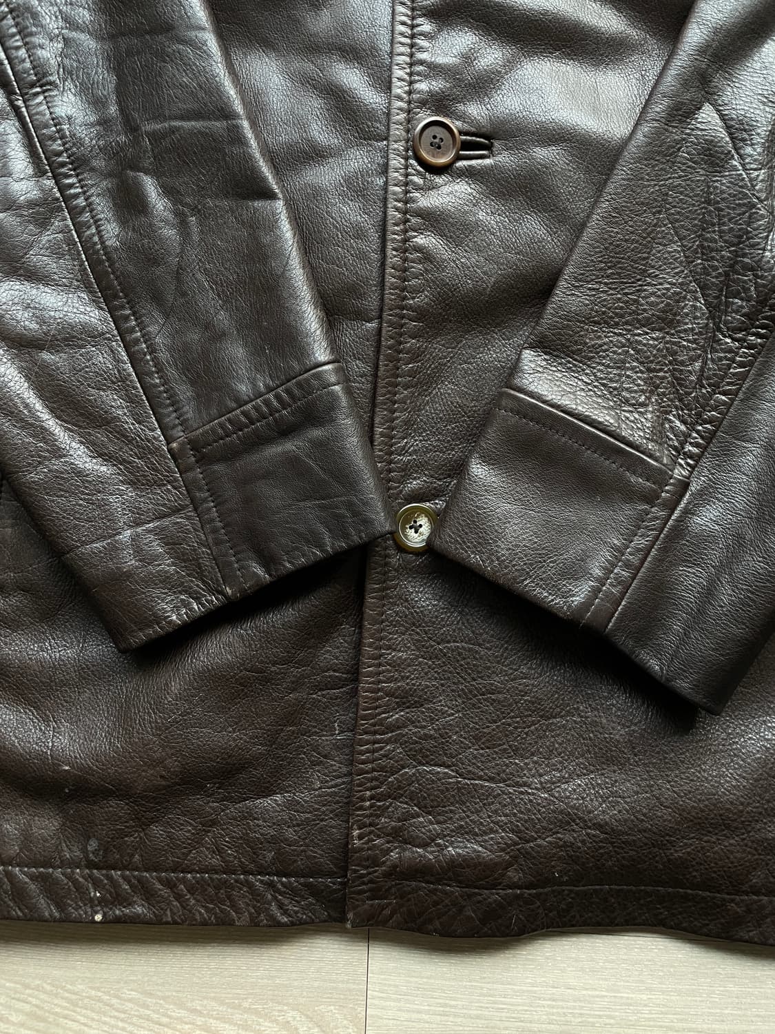 90s 올드갭 레더 카코트 브라운 gap carcoat 상품이미지5