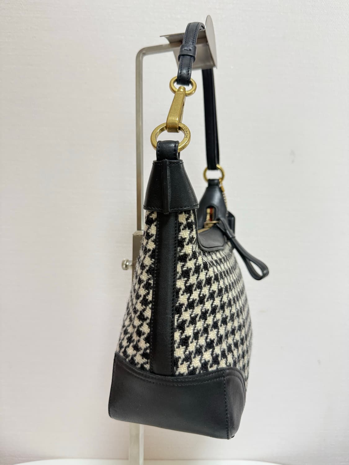 희귀⚡️y2k 코치 울 하운드체크 백 상품이미지4