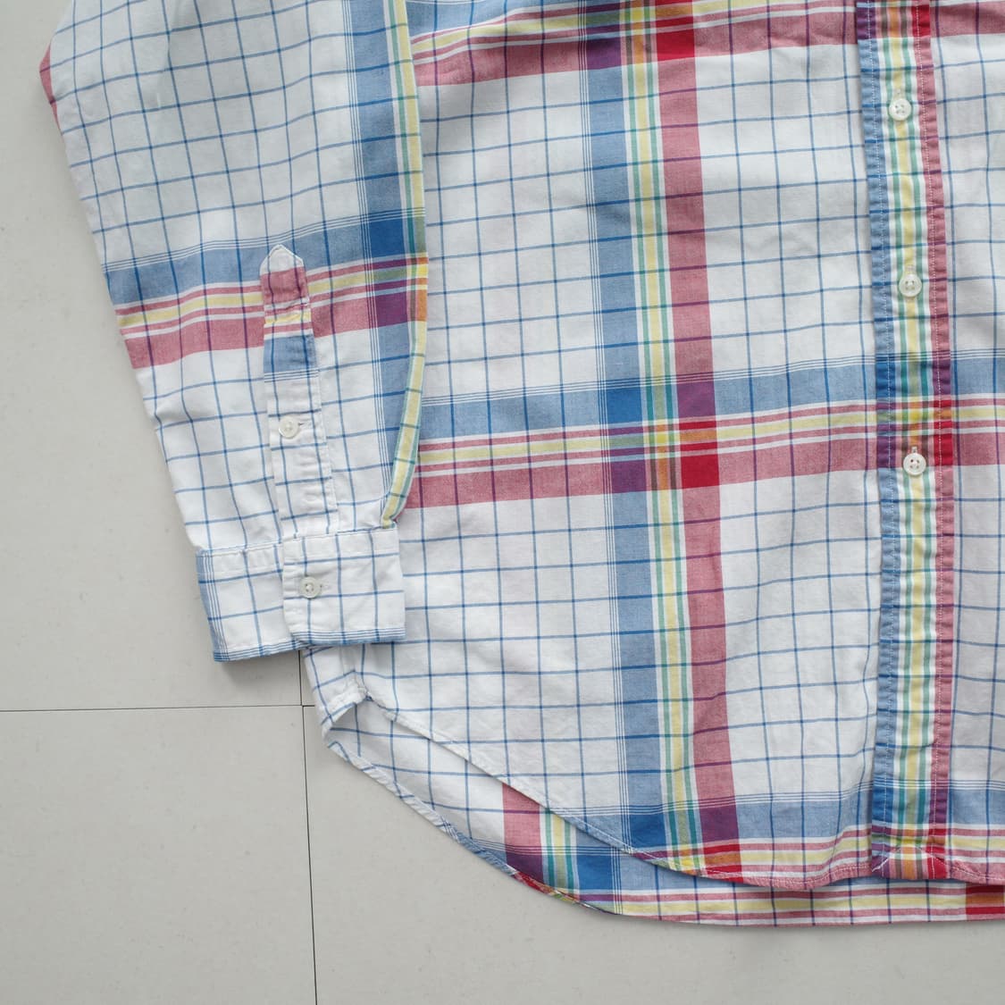90s 폴로 랄프로렌 빈티지 체크 셔츠 (L) 상품이미지4