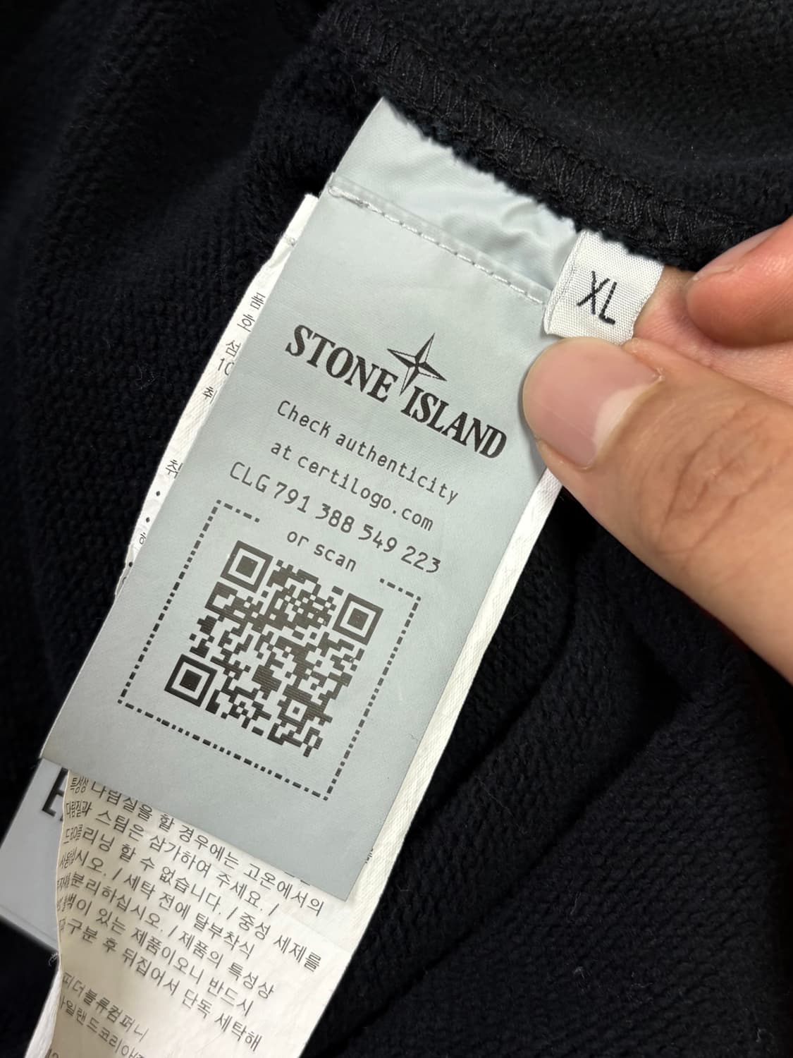 [XL] 스톤아일랜드 후드집업 블랙 상품이미지4