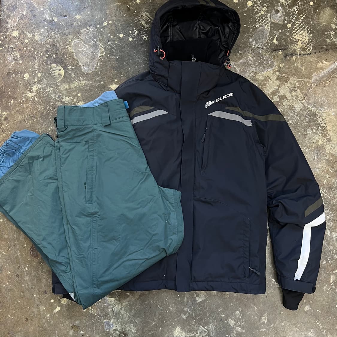 M) 펠리체 상의 버튼 하의 보드복 상하의 세트 스키복 셋업 상품이미지1