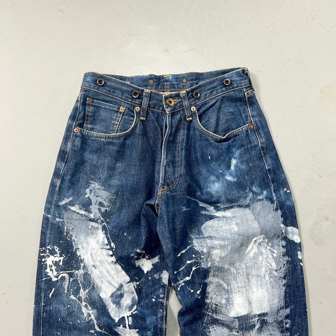 90s 에드윈 스플래쉬 페인팅 데님팬츠  상품이미지2