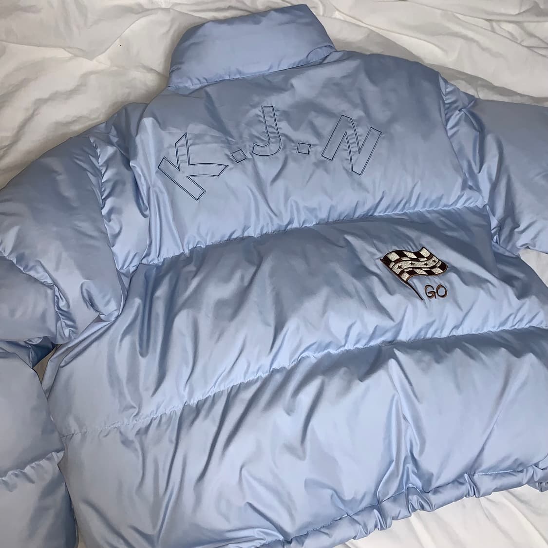 기준 패디드 후드 자켓 패딩 스카이 블루 M 상품이미지6