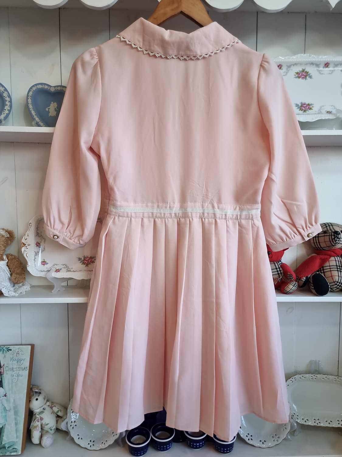 세실맥비 핑크 레이스 플리츠 원피스 상품이미지4