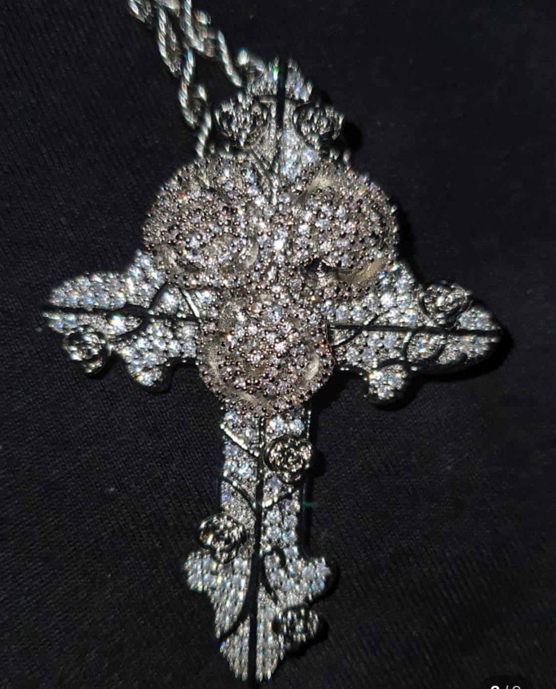 릴우지버트 로즈십자가 아이스 팬던트 체인 목걸이 힙합아이스목걸이 상품이미지3