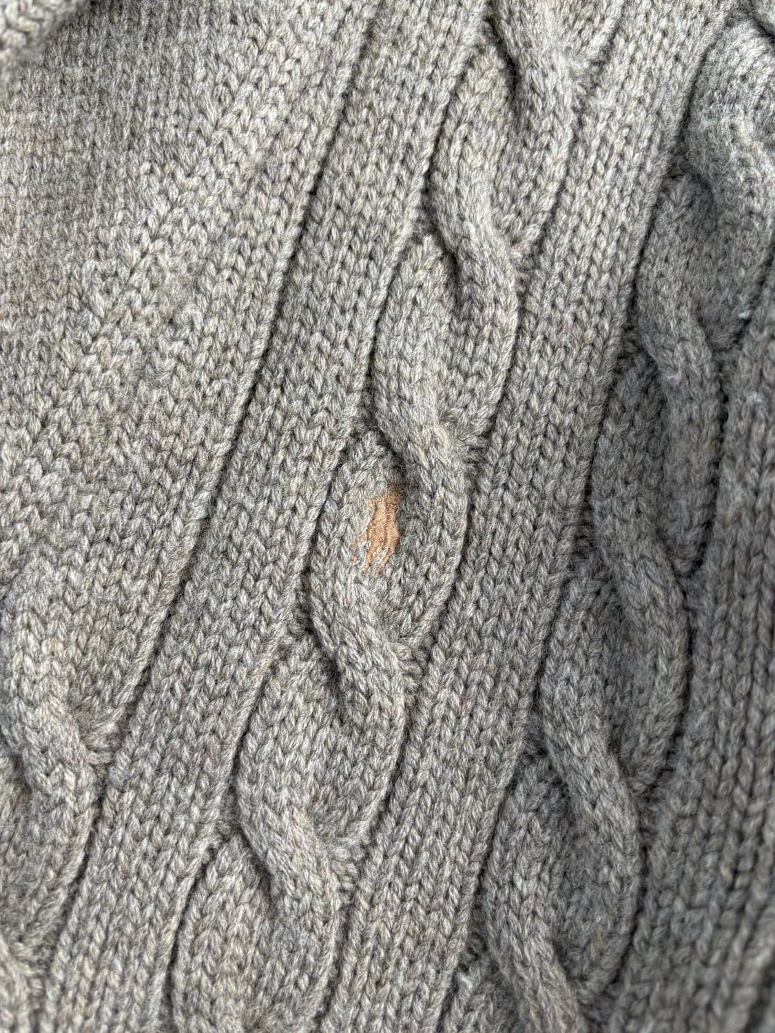 폴로랄프로렌 00‘s 헤비 울 케이블 숄카라 가디건 상품이미지3