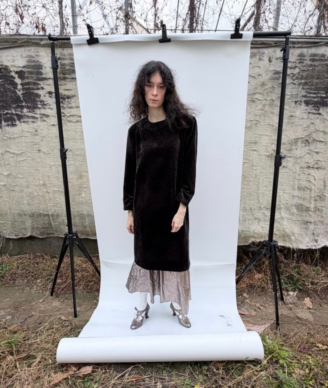 Eonts 에옹쓰 벨벳 원피스 velevt flat dress 상품이미지8