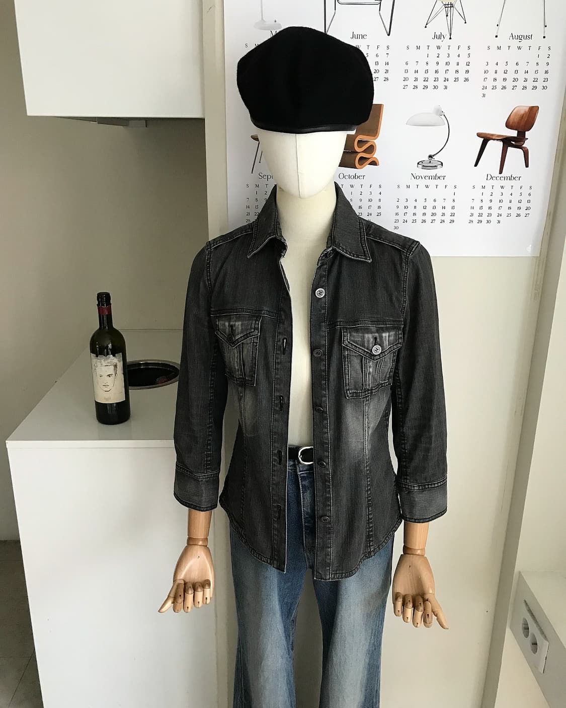 버버리 흑청 워싱 데님 셔츠 자켓 상품이미지9