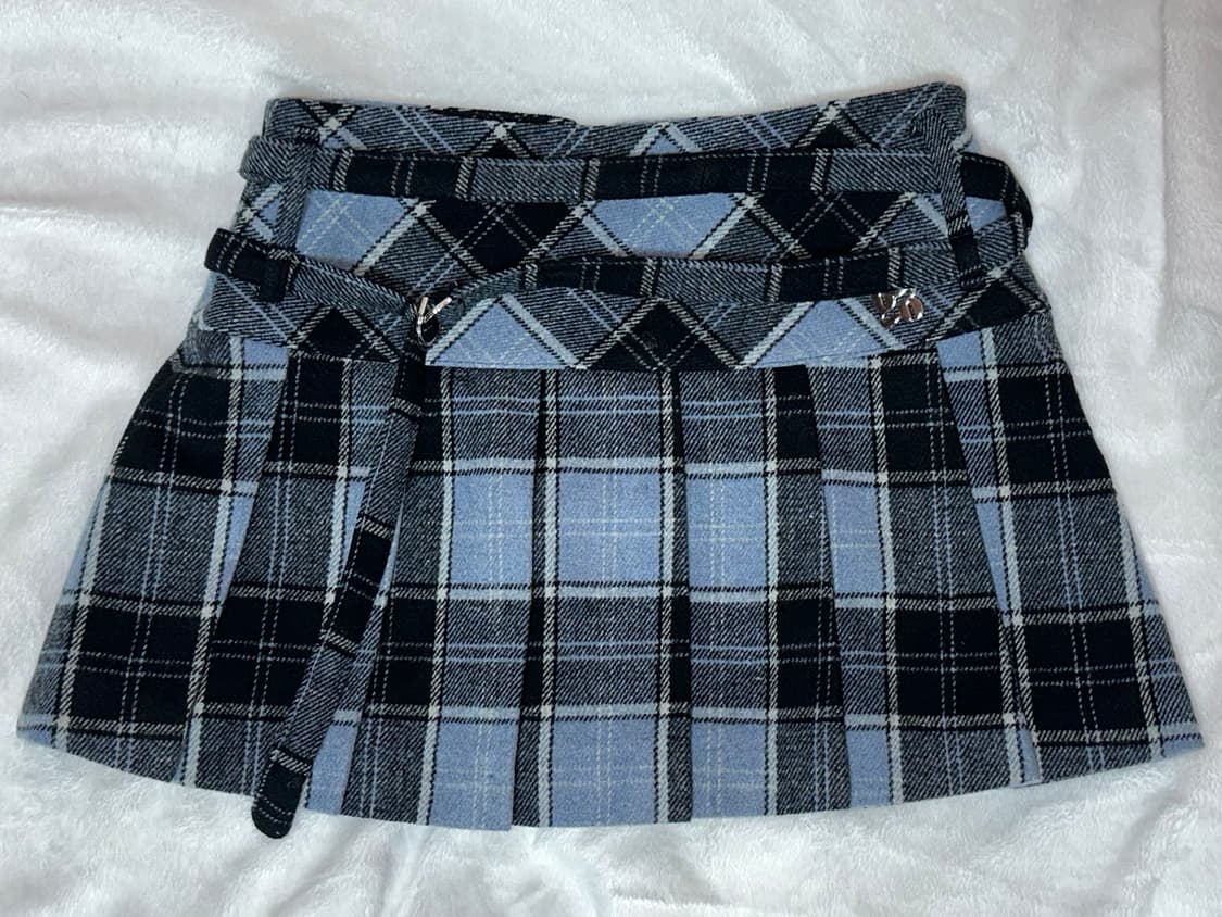 글로니 glowny jemma skirt 울 체크 스커트 xs/s 상품이미지1