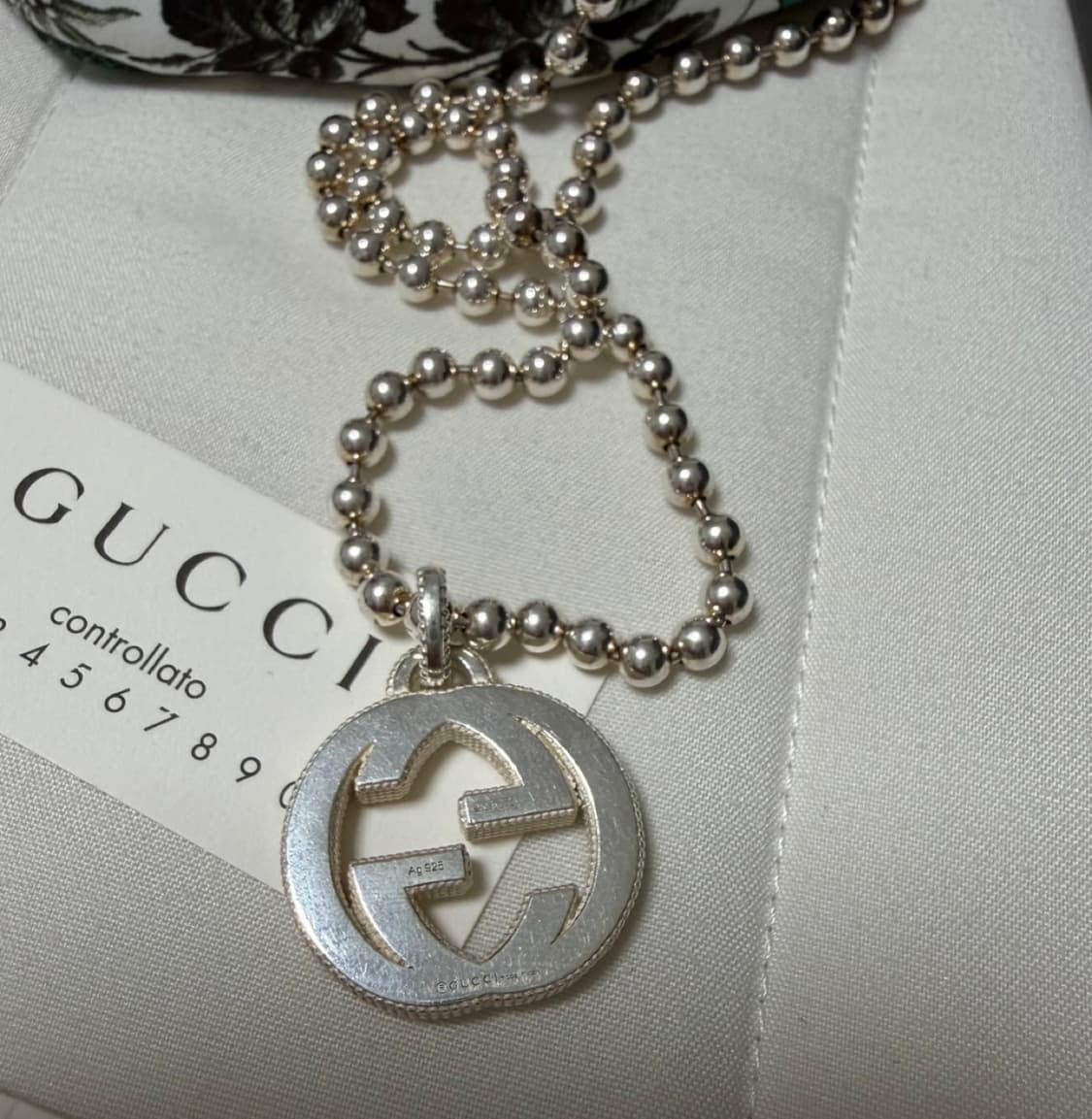 구찌 볼체인 목걸이 풀박스 (최저가/네고사절) 상품이미지1