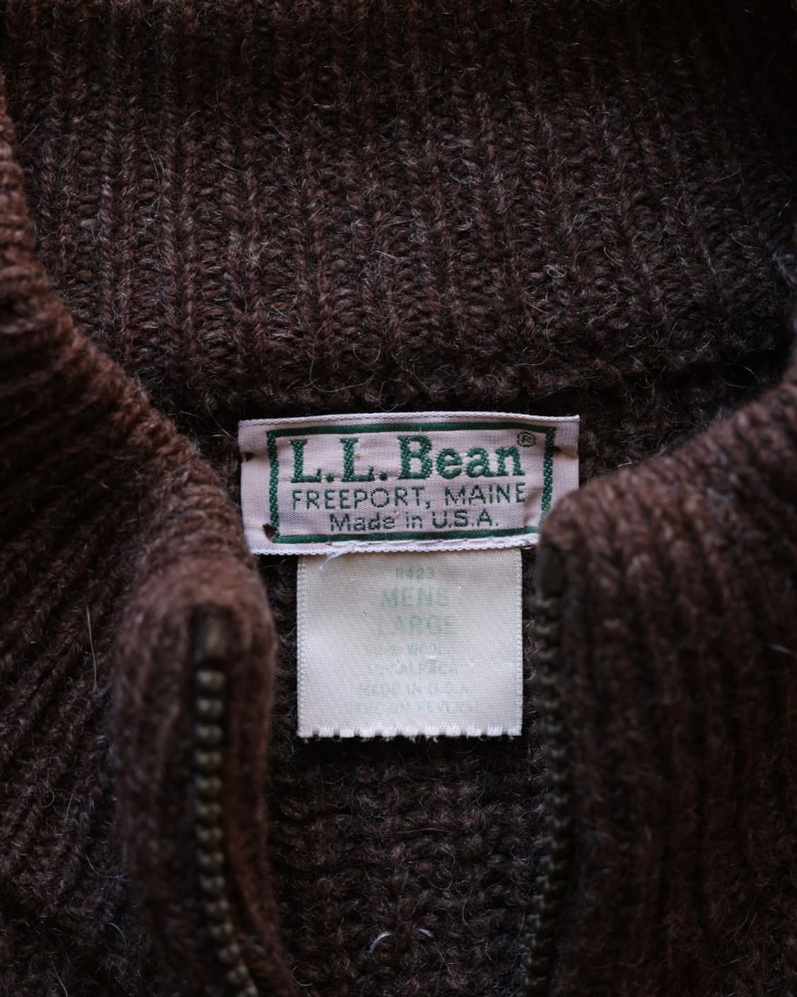 엘엘빈 80s 알파카 울 드라이버 풀 집업 니트 가디건 상품이미지3