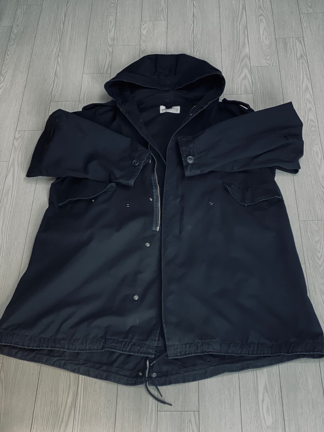  미군 M1951 피쉬테일 복각 개파카 블랙 외피 XL 105 상품이미지1