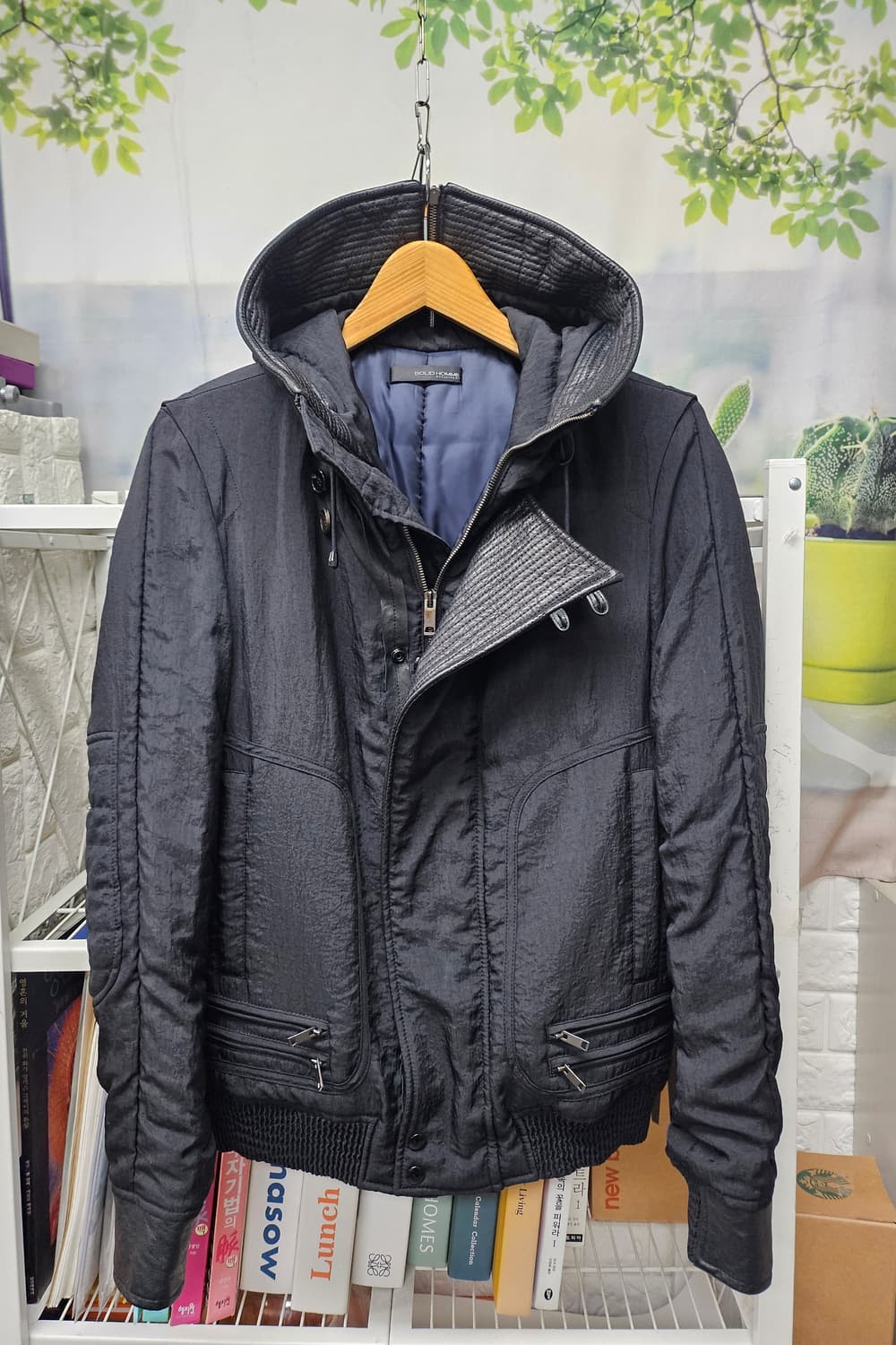 솔리드옴므 우영미 남성 패딩점퍼 자켓 슬림핏100 후드점퍼 XD40 상품이미지3