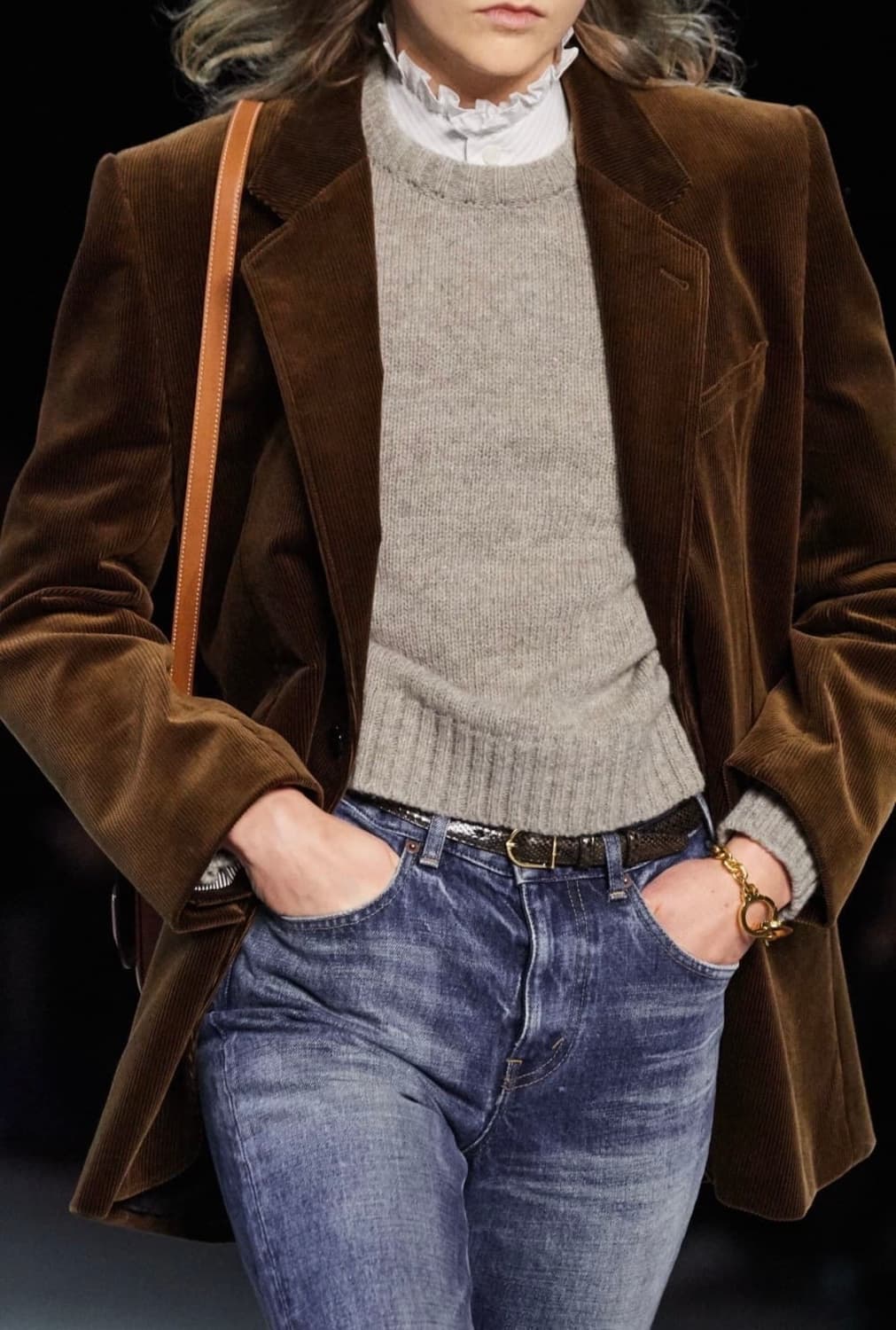 셀린느 19F/W 브라운 코듀로이 자켓 46사이즈 상품이미지1