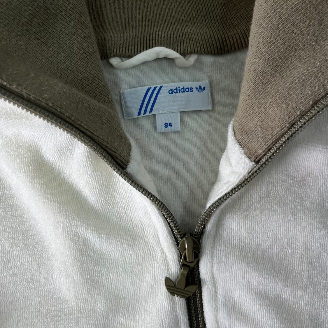 W 90 아디다스 흰갈 테리 트랙탑 져지 상품이미지3