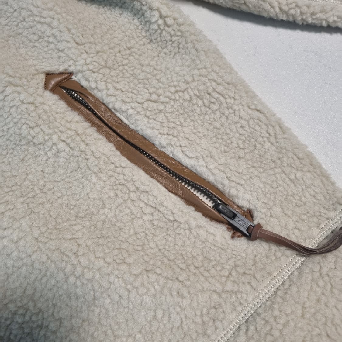 폴로 랄프로렌 양가죽 트림 쉐르파 플리스 자켓 상품이미지4