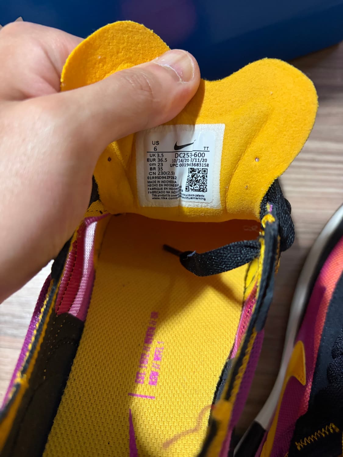 5번착용] 나이키 와플 원 액티브 푸시아 230mm 운동화 상품이미지5