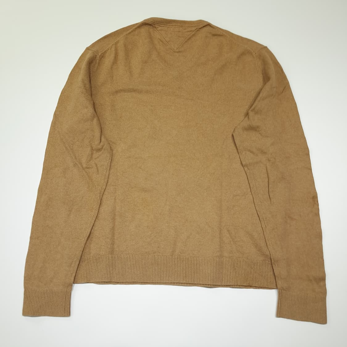CL949 2XL 타미힐피거 00s 피마코튼캐시미어 카멜 V넥 니트 상품이미지6
