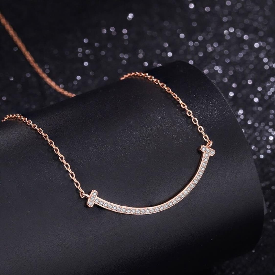 티파니앤코 스마일 크리스탈 팬던트 목걸이 로즈골드 상품이미지2