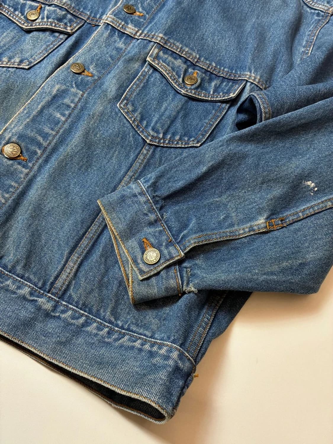 말보로 90's 컨트리 스토어 레더 카라 데님 트러커 자켓 PN8454 상품이미지7