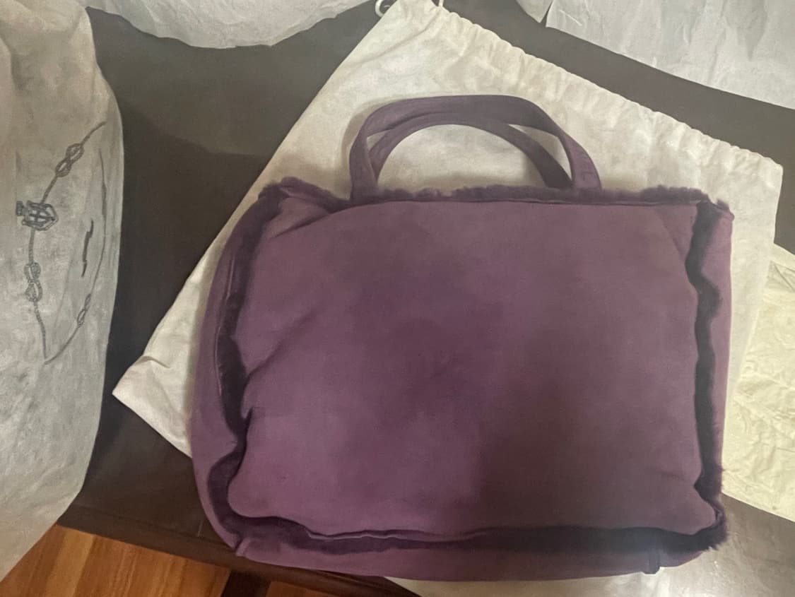 샤넬 스웨이드 보라색 토드백 상품이미지1