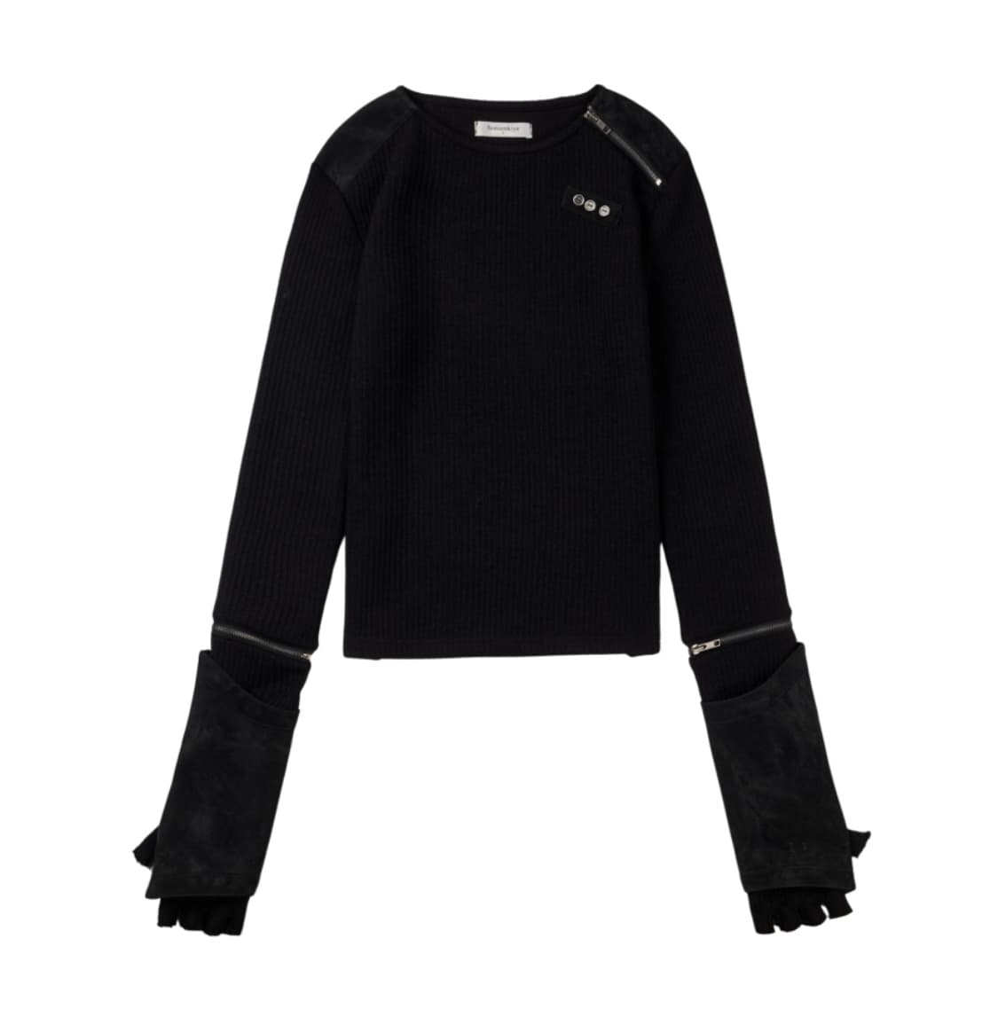 보니앤키예 Detachable Zipper Leather Top 상품이미지1