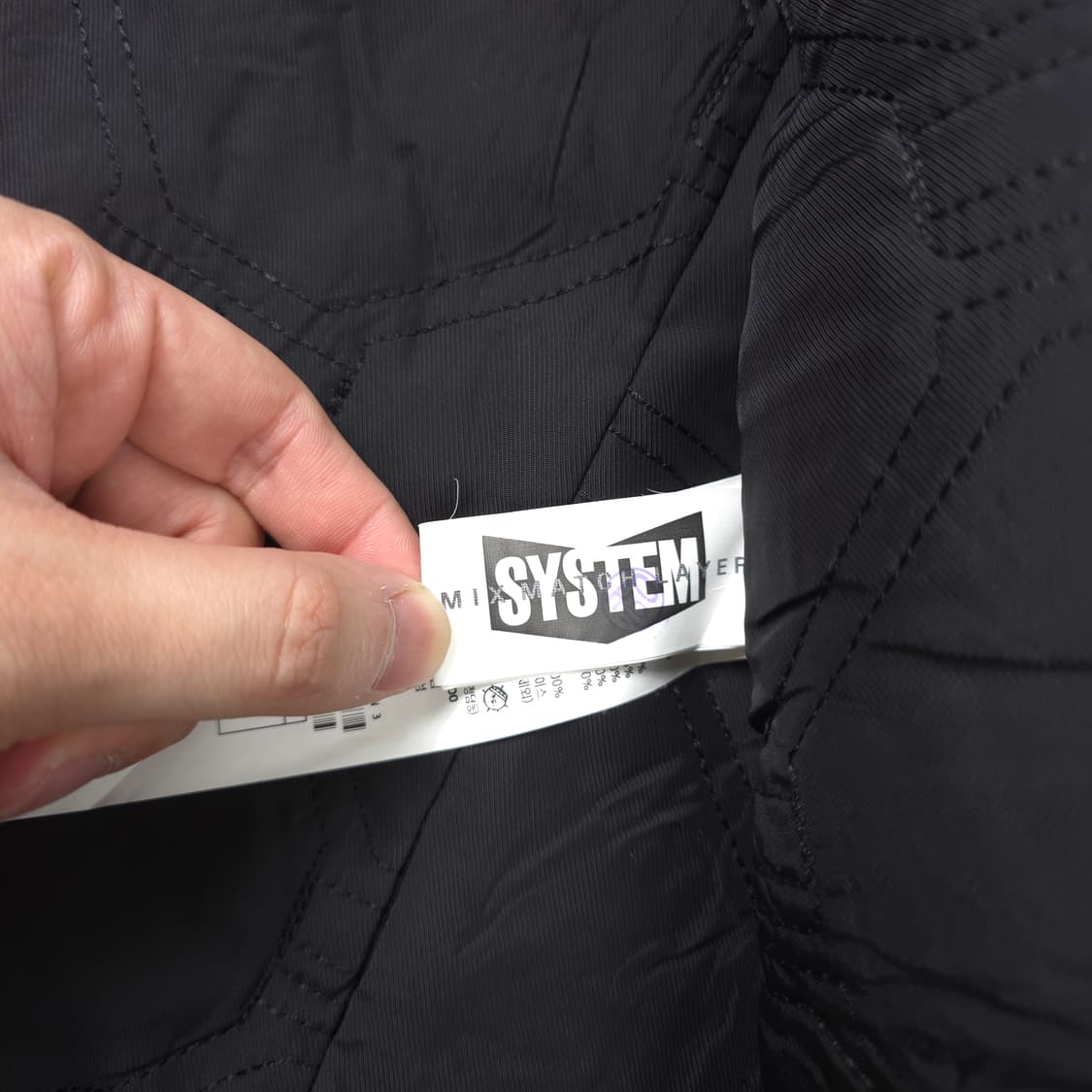 시스템 믹스매치레이어 울 코트 네이비 (105) 상품이미지6