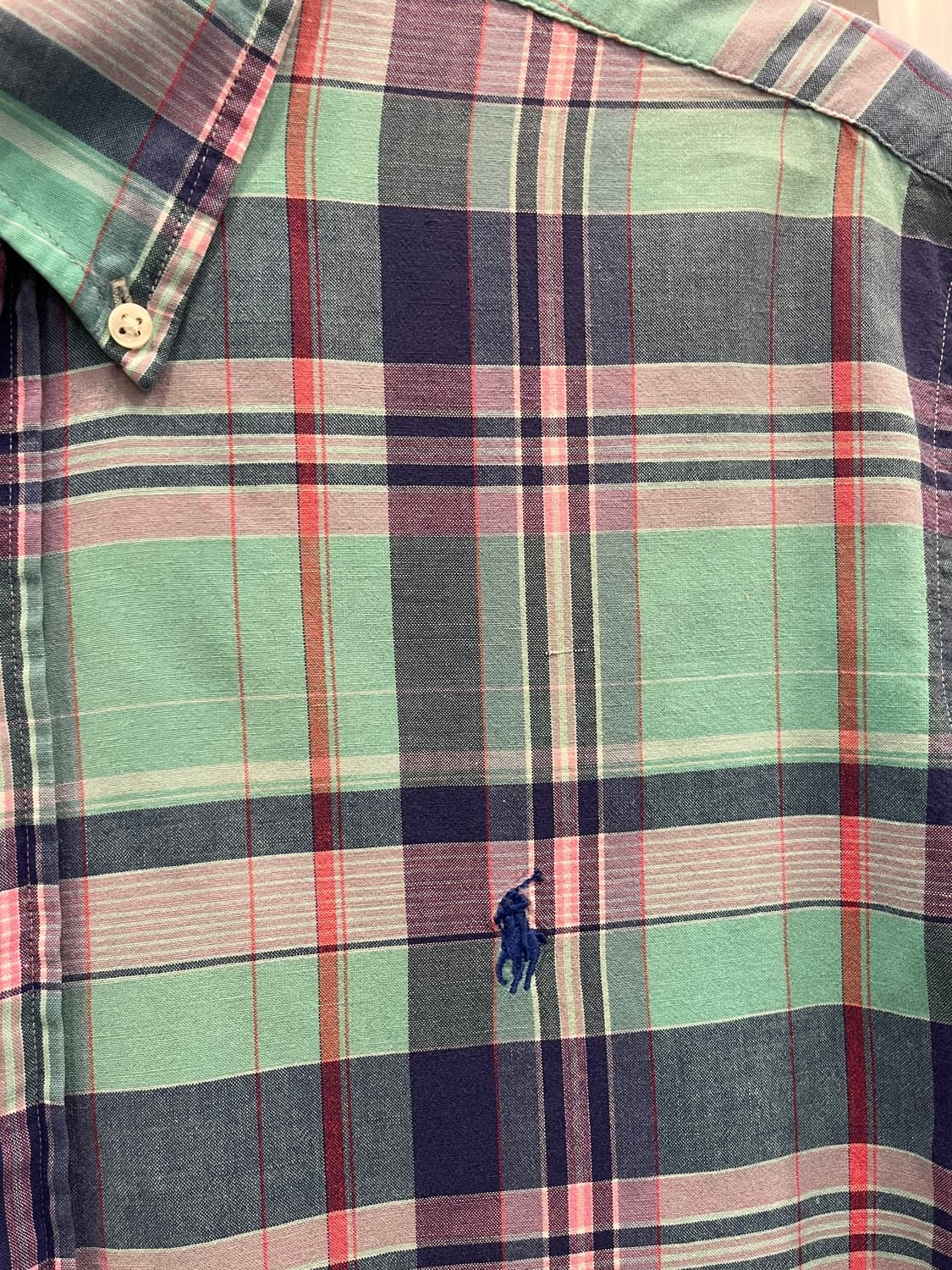 Polo RL 폴로 랄프로렌 CUSTOM FIT 마드라스 체크 반팔 셔츠 상품이미지6