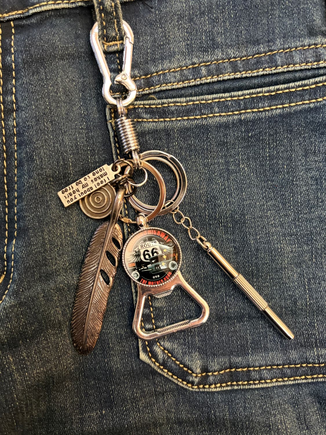 Route 66 빈티지 멀티 키링 상품이미지5