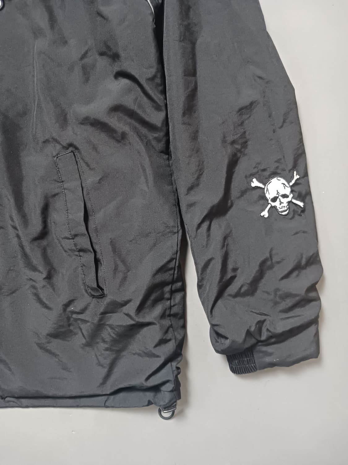 [프리] 빈티지 해골자수 나일론 기모 바람막이 자켓 상품이미지4